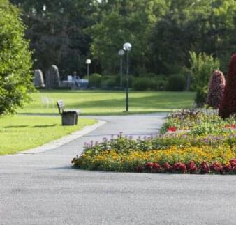 Blumenbeet im Kurpark