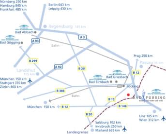 Anfahrtsplan Bad Füssing